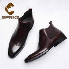 From tan to dark, browse through our selection of brown chelsea boots. Hot Sale Sipriks Mens Chelsea Boots Genuine Leather Square Male Cowboy Dress Boots Cap Toe Botte Dark Brown Euro 44 Church Shoes Chelsea Boots Aliexpress