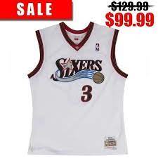 Philadelphia 76ers jerseys and uniforms at the official online store of the 76ers. Allen Iverson 3 Philadelphia 76ers White Vintage Throwback Swingman Jersey Philadelphia 76ers Allen Iverson 76ers