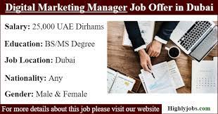 • finalize and maintain the distribution network of the brand in coordination with the commercial manager. Digital Marketing Manager Job Offer In Dubai Highlyjobs