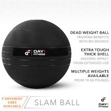 Weighted Slam Ball By Day 1 Fitness 9 Sizes Available 10 50 Pounds No Bounce Medicine Ball Gym Equipment Accessories For High Intensity