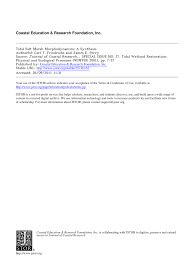 Pdf Tidal Salt Marsh Morphodynamics A Synthesis