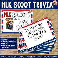 On april 4, 1968, civil rights leader dr. Mlk Scoot Task Cards Task Cards Teaching Printables Mlk