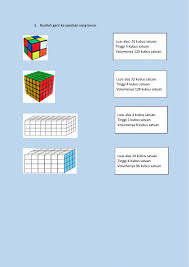 6 x 4 x 6 = 144 kubus satuan volume balok di atas dapat dicari dengan menghitung banyaknya kubus satuan terlebih dahulu. Volume Kubus Satuan Worksheet