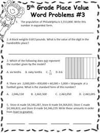 5th Grade Place Value Packet 5th Grades Math Number Sense Place Values