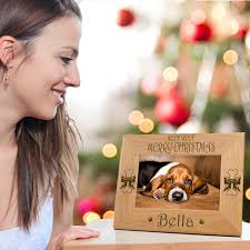 First Christmas Dog Picture Frame, Personalized Dog Xmas Gift, Rescue Puppy  Gift for Her, Adopted Dog Frame Girls, Kids First Dog Xmas Gift