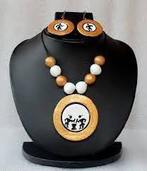 Image Result For Warli Terracotta Pendants Teracotta Jewellery Terracota Jewellery Clay Jewelry