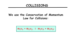 In newtonian mechanics, linear momentum, translational momentum, or simply momentum (pl. Collisions We Use The Conservation Of Momentum Law For Collisions M 1 V 1i M 2 V 2i M 1 V 1f M 2 V 2f Ppt Download