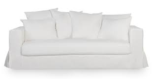 Ce canapé convertible contemporain offre un matelas épaisseur 13cm pour un couchage quotidien. Canape Convertible Lin Froisse Blanc Lunaire Bois Nv Gallery Gaspard Nv Gallery