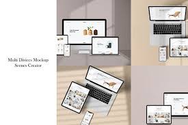 Multi Device Mockup Scenes Creator In 2020 Scene Creator Graphic Design Portfolio Inspiration Colorful Backgrounds