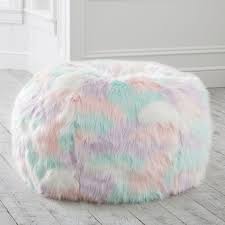 Unicorn Faux Fur Bean Bag Chair Bean Bag Chair Faux Fur Bean Bag Fur Bean Bag