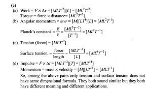 Since an impulse acts on rod at point $b$, then if we take reference. Which Of The Following Pairs Of Physical Quantities Does Not Have Same Dimensional Formula Studyrankersonline