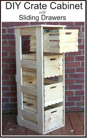 You can find your filing cabinets by going to yard sales, thrift shopping, bargain hunting or just grab a new file cabinet from ikea (on amazon). Diy Crate Cabinet With Sliding Drawers Furniture Diy Diy Drawers Wood Diy