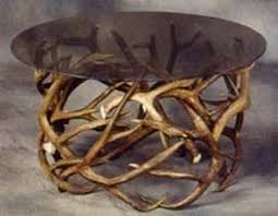 Elk Antler Coffee Table And End Table Rustic Cabin Furniture End Tables Elk Antlers