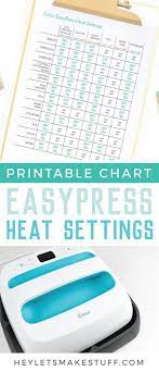 Heat Settings For The Cricut Easy Press Cricut Projects Vinyl Diy Cricut Cricut Easy Press