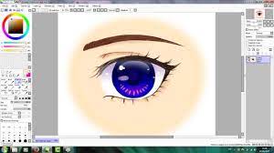 I draw in my own style. Tutorial How To Color Anime Eyes 2 Paint Tool Sai Youtube
