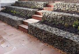 Gabion Retaining Wall Terraced Garden Gabion Retaining Wall Garden Retaining Wall Gabion Fence
