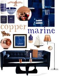 Designer Clothes Shoes Bags For Women Ssense Blue And Copper Living Room Copper Living Room Home Decor