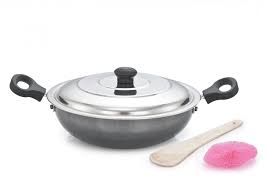 Buy Mahavir Non Stick Induction Base Kadai 290mm Induction Bottom Cookware Set Stainless Steel 2 Piece At Low Prices In India Only On Winsant Com Cookware Set Stainless Steel Cookware