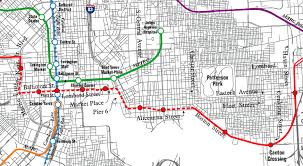 Baltimore Red Line Light Rail Map Downtown Segment Proposed Transit Map Light Rail Map Route Map