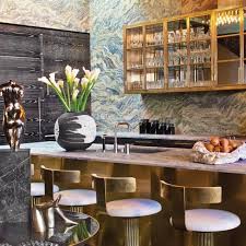 Are These Brass And Gold Metallic Kitchen Cabinets Glam Enough For You Metal Kitchen Cabinets Creative Kitchen Ideas Metal Kitchen