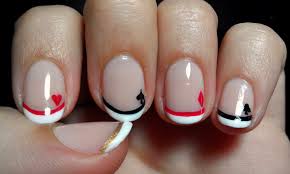 Ready to try some diy disney nail art of your own? Disney Queen Of Hearts French Manicure Emi S Manis