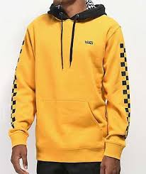 Black And Gold Checkered Vans Vans Contrasting Checkered Gold Black Hoodie Zumiez Mens Fashion Casual Mens Sweatshirts Hoodie Casual Fashion