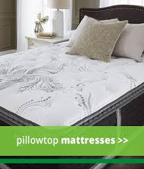 A quilted innerspring mattress mounted on a wooden frame with plaid print ticking. Shop Memory Foam Mattresses And Mattress Sets In Yorktown Va