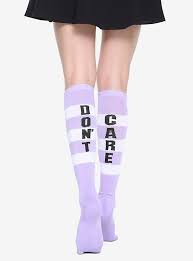 Black And White Striped Knee High Socks Purple White Striped Don T Care Knee High Socks Over The Knee Socks Knee High Socks Knee Socks