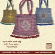 Ajrak Print Tote Bag With embroidery Patch Work