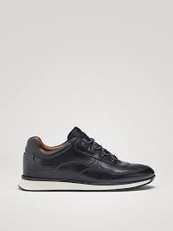 Spring Summer 2019 Men S Black Leather Trainers At Massimo Dutti For 79 95 Effortless Elegance Black Leather Trainers Leather Trainers Black Leather