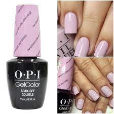 My friend just got her nail license and loves to experiment on me so they are not perfect but only 1 coat of opi clear gel, 2 coats of color, then another coat of clear. New Opi Gelcolor Soak Off Uv Led Gel Nail Polish 100 Authentic 0 5oz You Choose Opi Gel Polish Nail Polish Gel Nail Colors