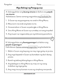 The Pdf File Below Has Three Worksheets On The Parts Of A Filipino Sentence Simuno Subject And Panaguri Predicat In 2020 Reading Levels Worksheets Reading Material