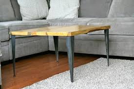 Diy Coffee Table With Tapered Angle Iron Legs Jpg 604 403 Iron Table Legs Iron Table Metal Table Legs
