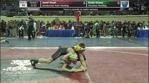 Ryder Kinsey Tecumseh Wrestling Vs Isaiah Royal Weatherford Youth Wrestling