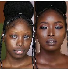 makeup before and after black
