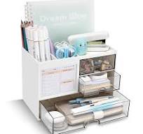 Desk Organizer with 3 Drawer, Multi-Functional Pencil Pen Holder for Desk,  Desk Organizers and Storage with 8 Compartments, Desktop Organizer for ...