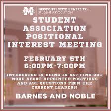 Barnes & noble at mississippi state. Msu Student Association On Twitter Are You Interesting In Being In The Student Association Join Us Tonight At 6pm Barnes And Noble Current Appointed Executive Cabinet And Senate Members Will Be