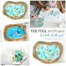 Tide Pool Art Project For Kids Using Real Sand Pool Art Kids Art Projects Sand Art Projects