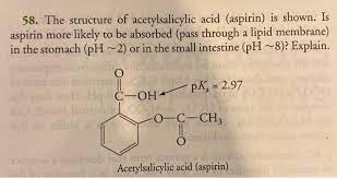 Solved The Structure Of Acetylsalicylic Aspirin Is Shown Chegg Com