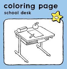 Right now, i advise house room coloring page for you, this article is related with teen color by number coloring pages. School Desk Kiddicolour School Coloring Pages School Desks Coloring Pages
