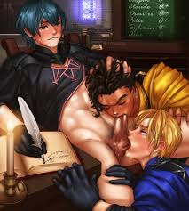 Post 3610816: Bludwing Byleth Byleth_(male) Claude_von_Riegan  Dimitri_Alexandre_Blaiddyd Fire_Emblem Three_Houses