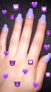 How to easily remove acrylic nails at home. Flieder Und Sarg Geformt Acrylnagel Acrylnailsideas Sommernagel Purple Acrylic Nails Lilac Nails Coffin Shape Nails
