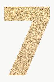 Glitter Gold Number 7 Typography Transparent Png Free Image By Rawpixel Com Ningzk V Image Glitter Gold Number Sparkle Png