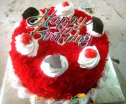 Two tier doll cake/chocolate& strawberry flvr/ birthday cake. Send Online 1kg Red Velvet Cake Order Delivery Flowercakengifts