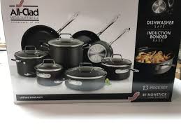 All Clad B1 13 Piece Hard Anodized Nonstick Cookware New Induction Capable Allclad Nonstick Cookware All Clad Induction