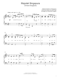Zubir Said Onward Singapore Majulah Singapura Arr Charmaine Siagian Sheet Music Pdf Notes Chords Folk Score Educational Piano Download Printable Sku 411774