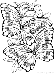 Do you know how butterflies to be born? Two Butterflies With Flowers Color Page Free Printable Coloring Sheets For Kids