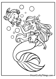 printable ariel coloring pages updated 2022