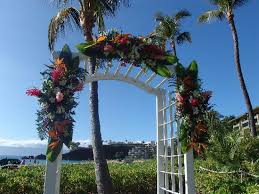 Maybe you would like to learn more about one of these? Wedding Arch Decorated With Tropical Flowers Picture Of Ka Anapali Beach Hotel Maui Tripadvisor