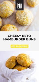Cheesy Keto Hamburger Buns Recipe Perfect Keto Recipe Keto Buns Recipes Hamburger Buns